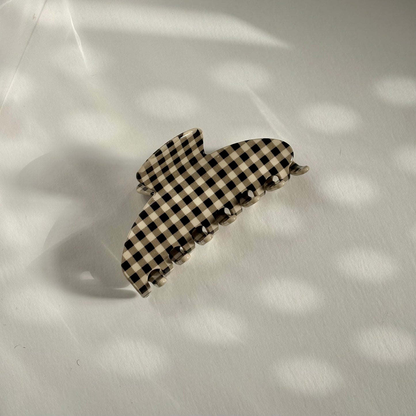 Gingham claw clip