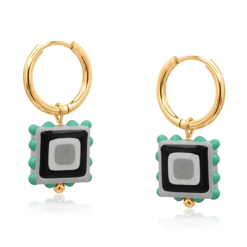 Square charm earrings - Santa Fe