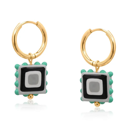 Square charm earrings - Santa Fe