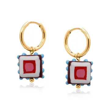 Square charm earrings - Santa Fe