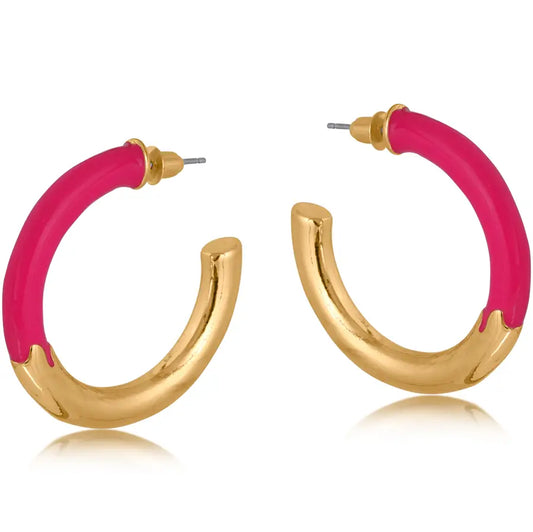 Kathryn two tone hoops