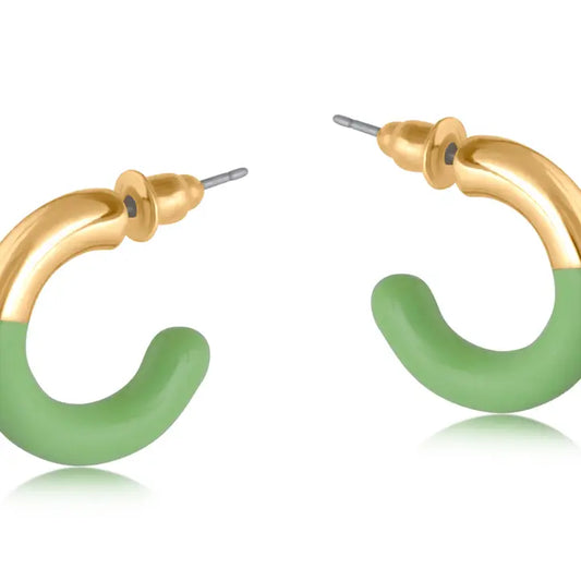 Serina two tone hoop earrings