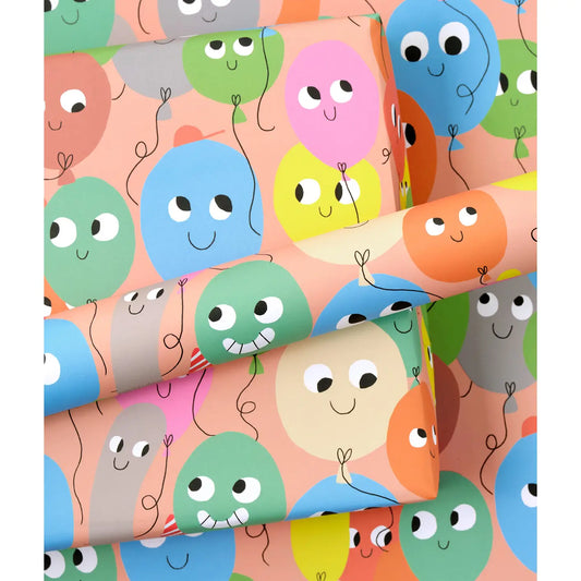 Balloons gift wrap