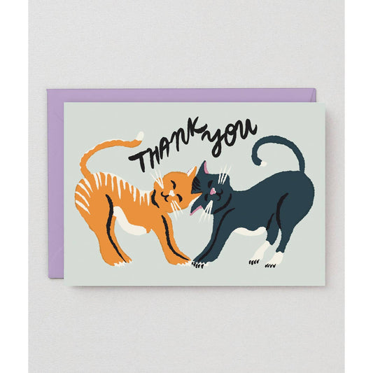 Thank you cats greetings card