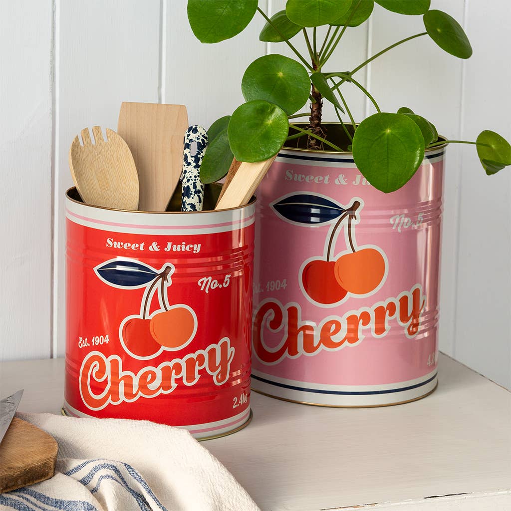 XL Cherries tin Red
