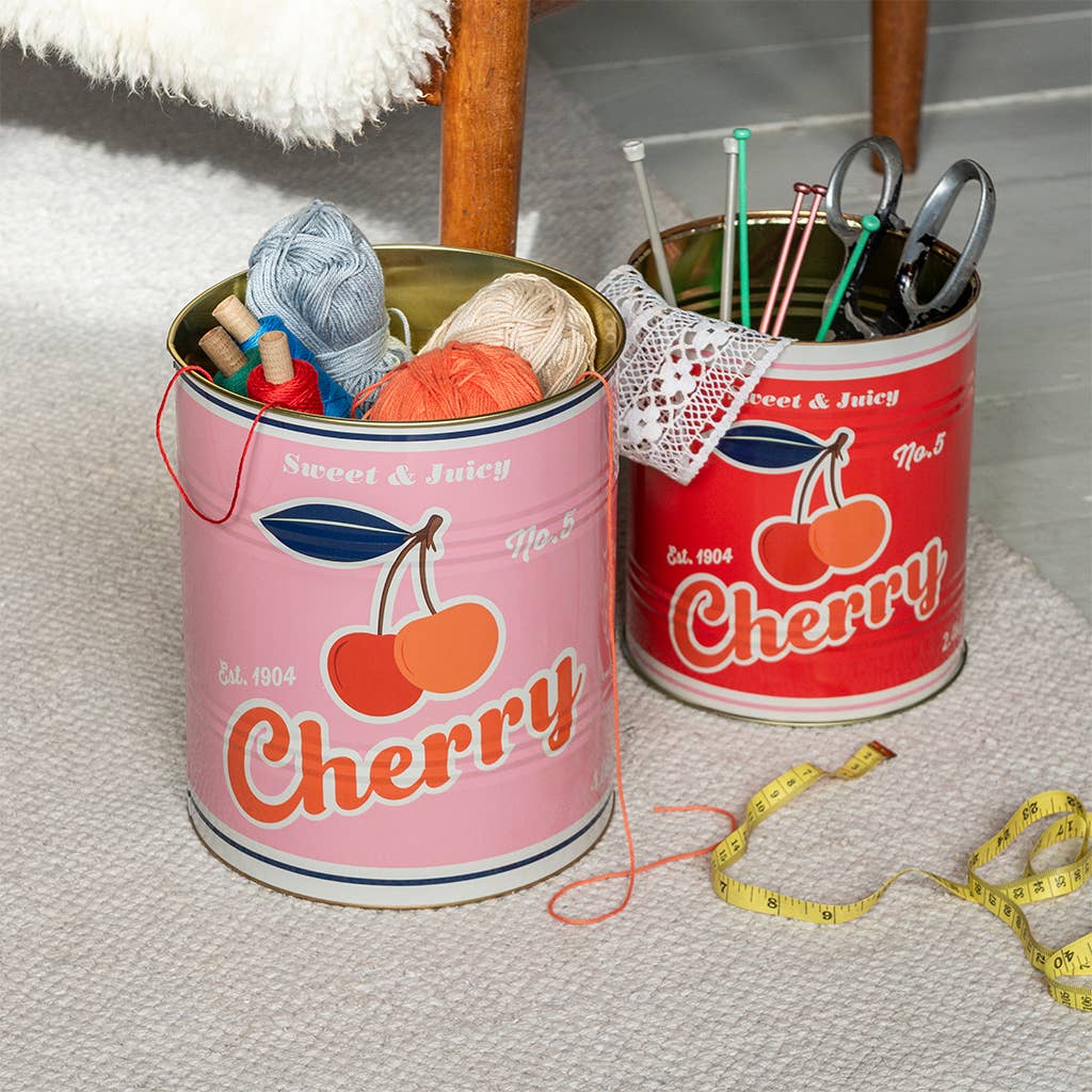 XL Cherries tin Pink