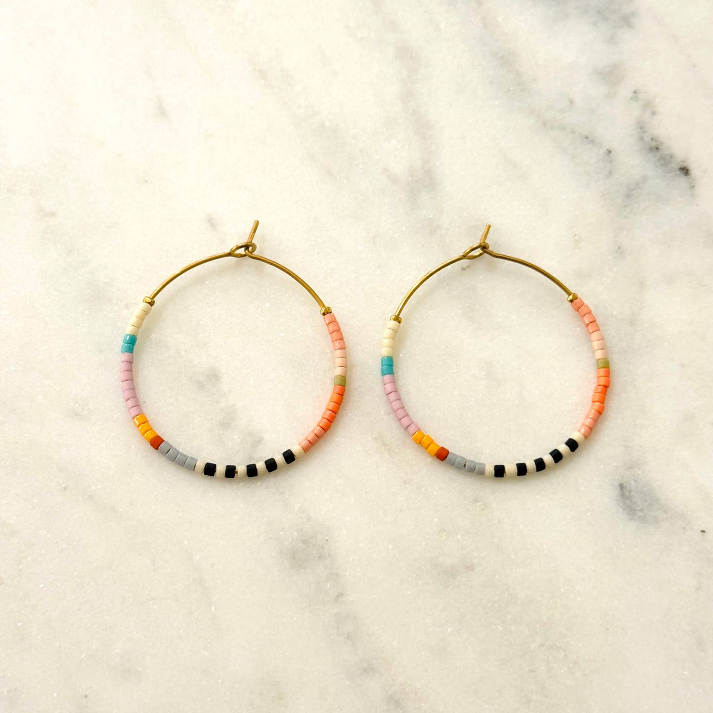 Seed bead hoops