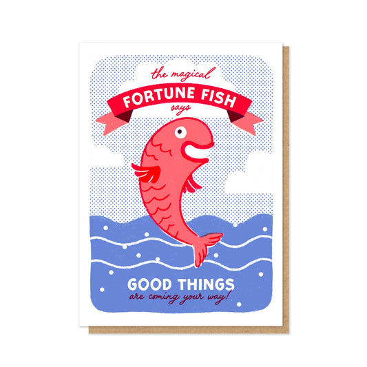 Fortune fish greetings card