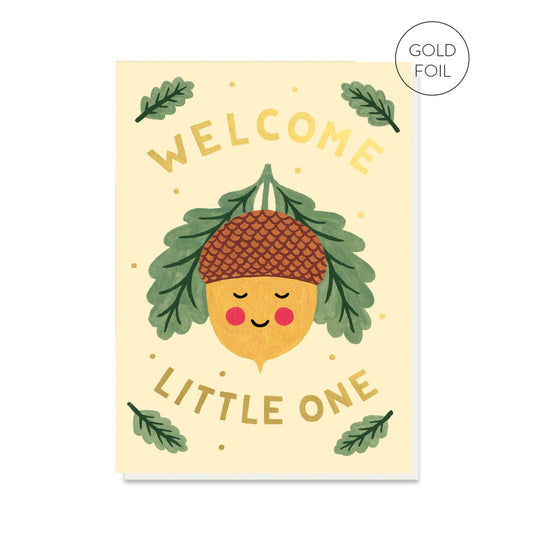 Little acorn new baby card