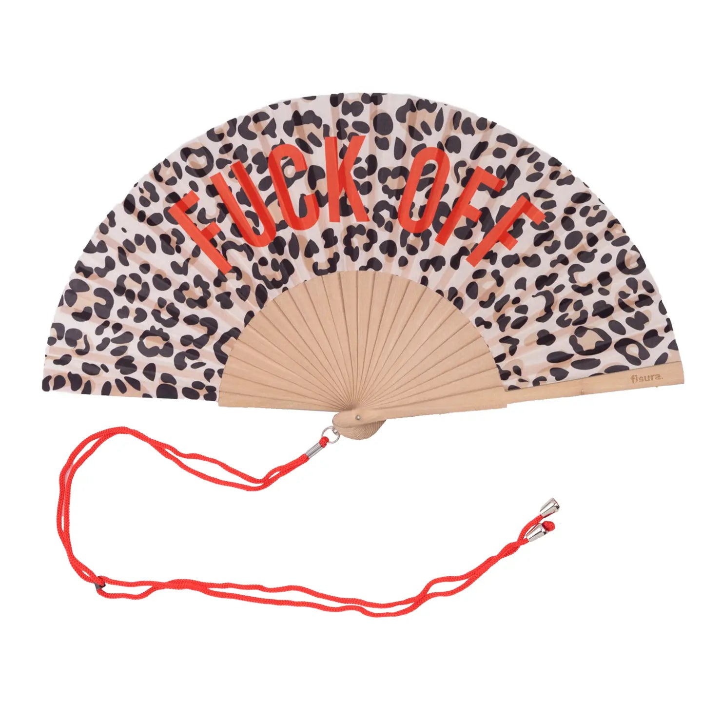 Leopard print fan - fuck off