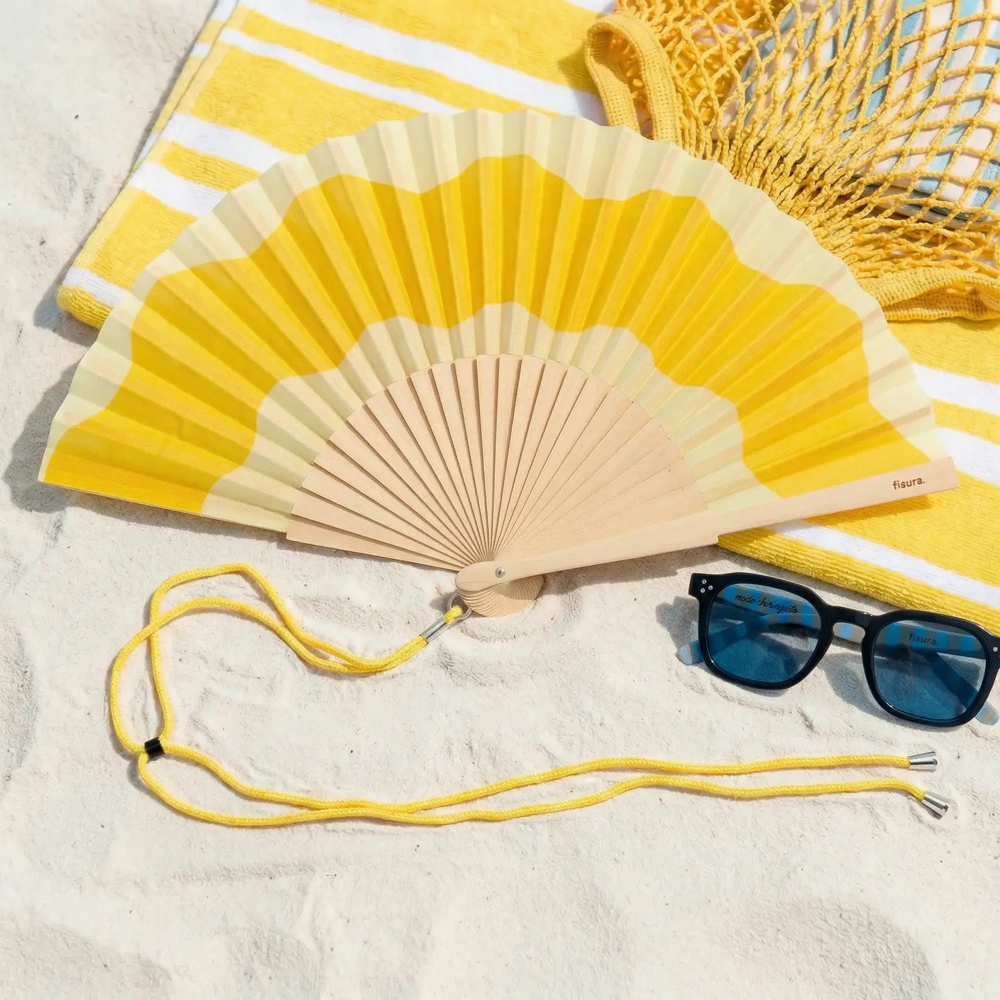 Yellow wavy fan