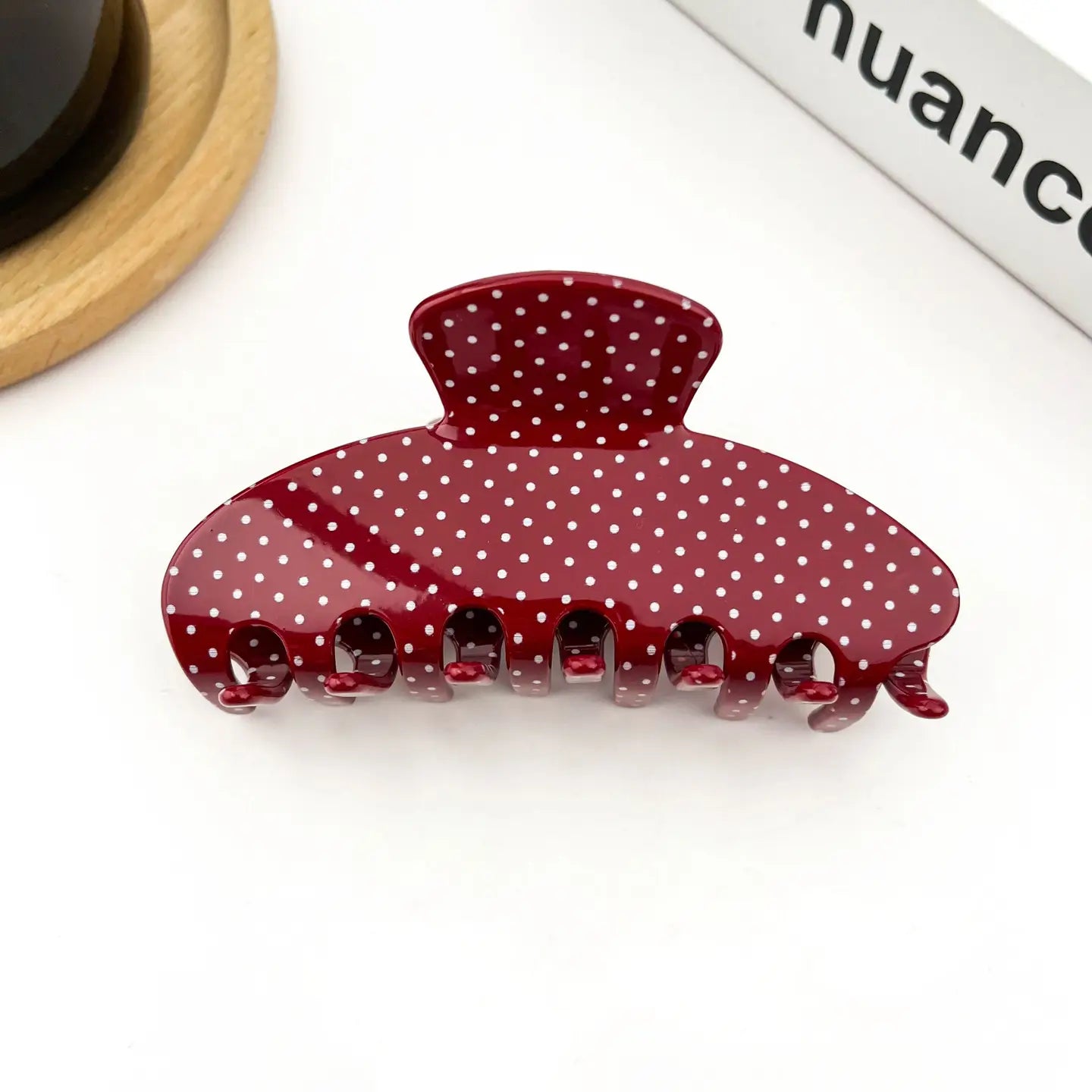 Polka dot claw clip