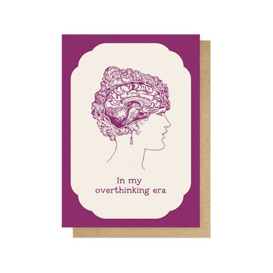 In my overthinking era greetings card