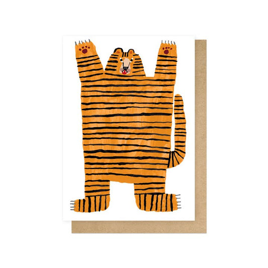 Stripy flat tiger card