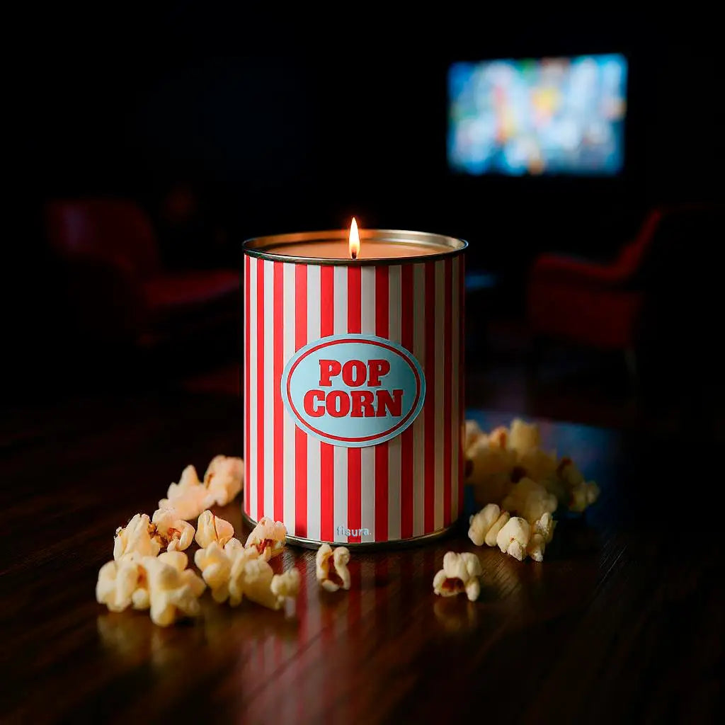 Popcorn scented candle
