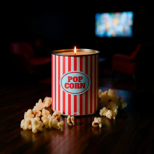 Popcorn scented candle