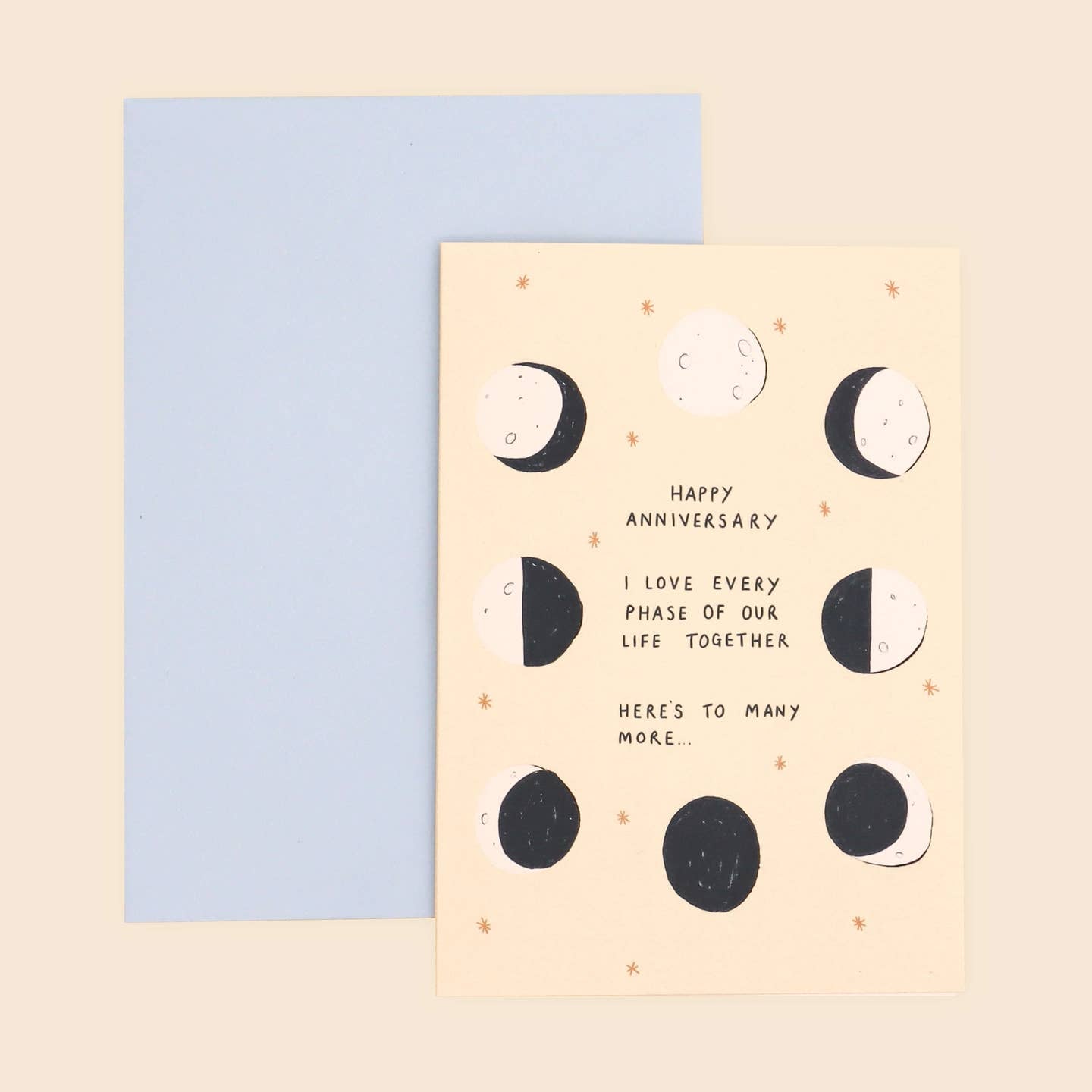 Moon phase anniversary card