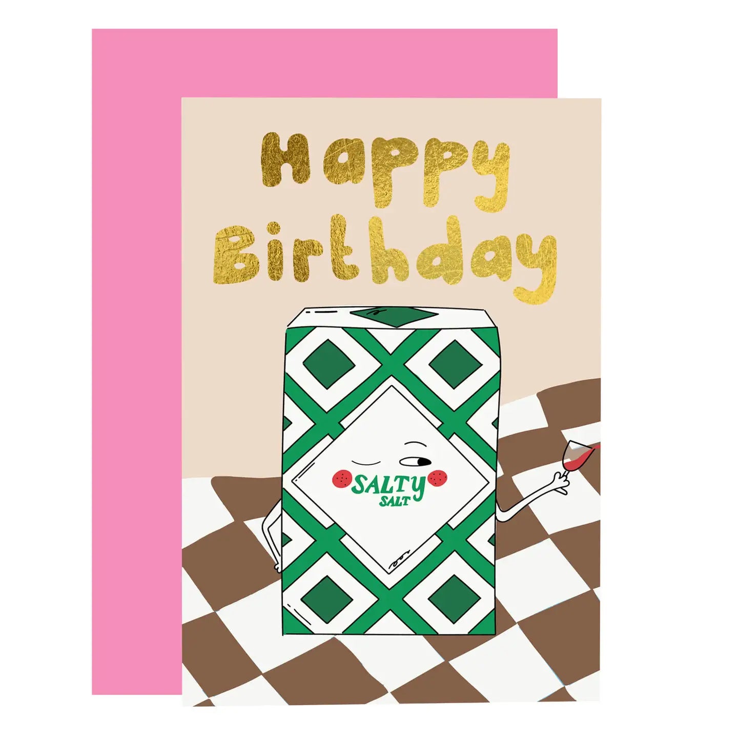 Salty salt happy birthday card