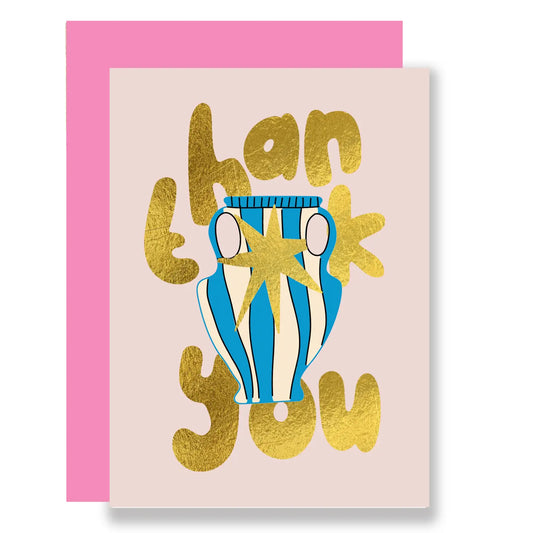 Vase thank you mini card