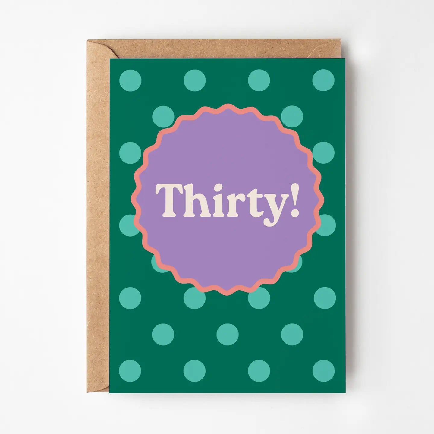 Thirty! Spotty birthday card