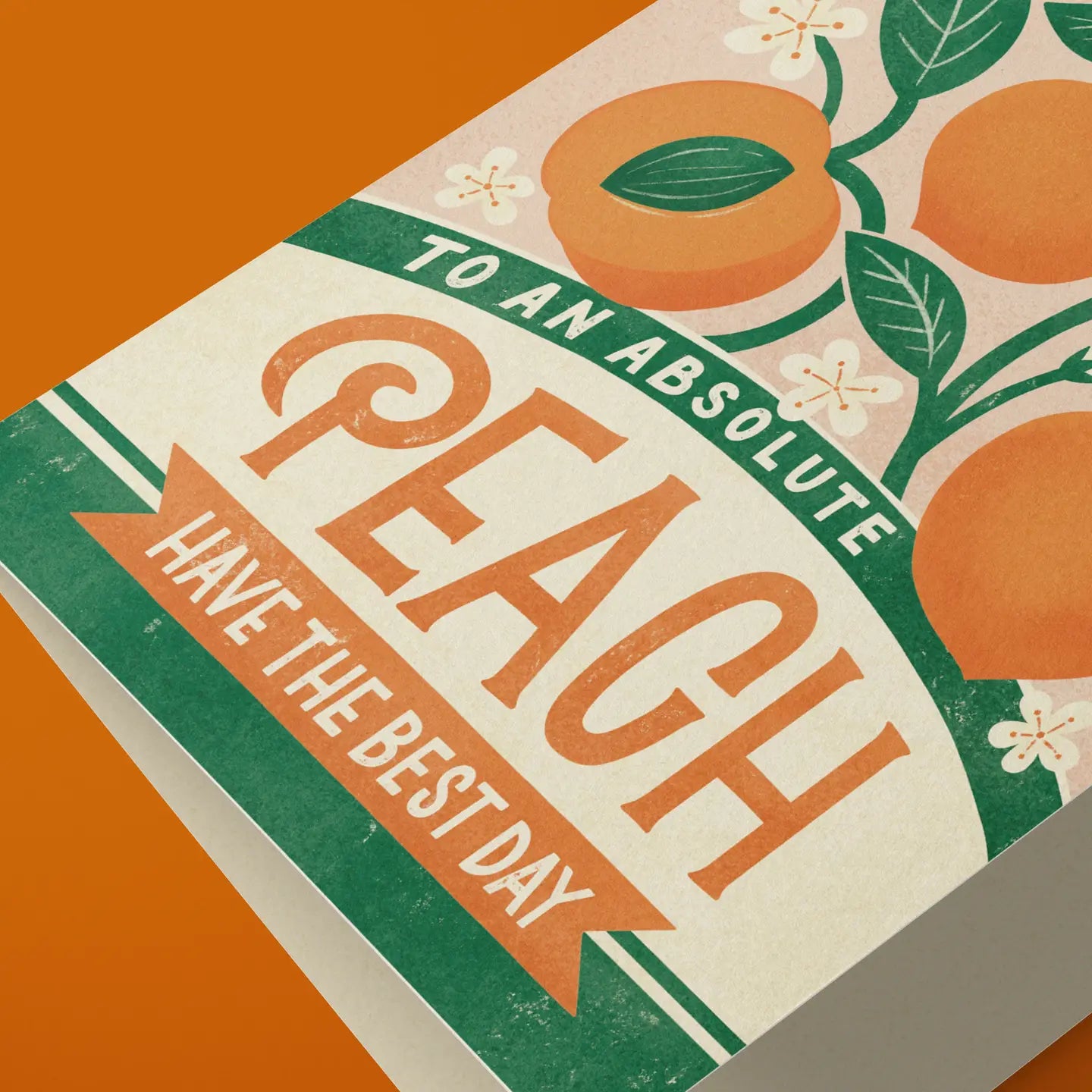 Peach happy birthday card - Sentimental seeds