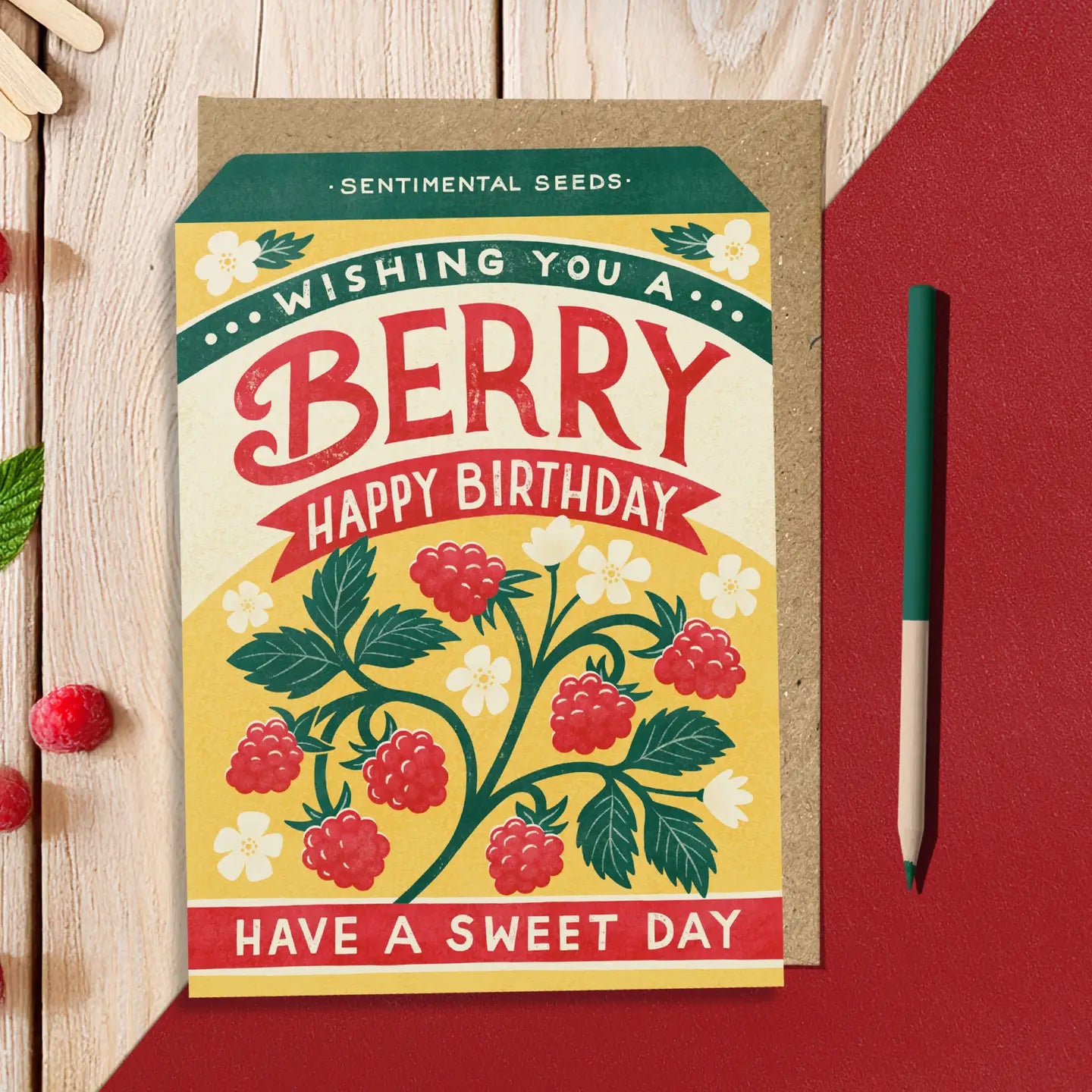 Berry happy birthday card - Sentimental seeds