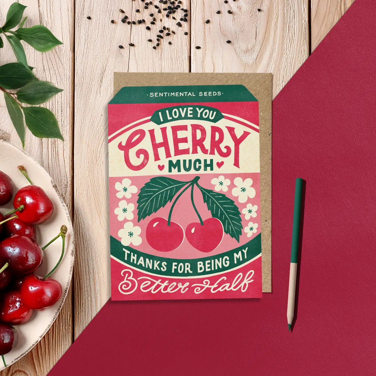 Love you cherry much card - Sentimental seeds