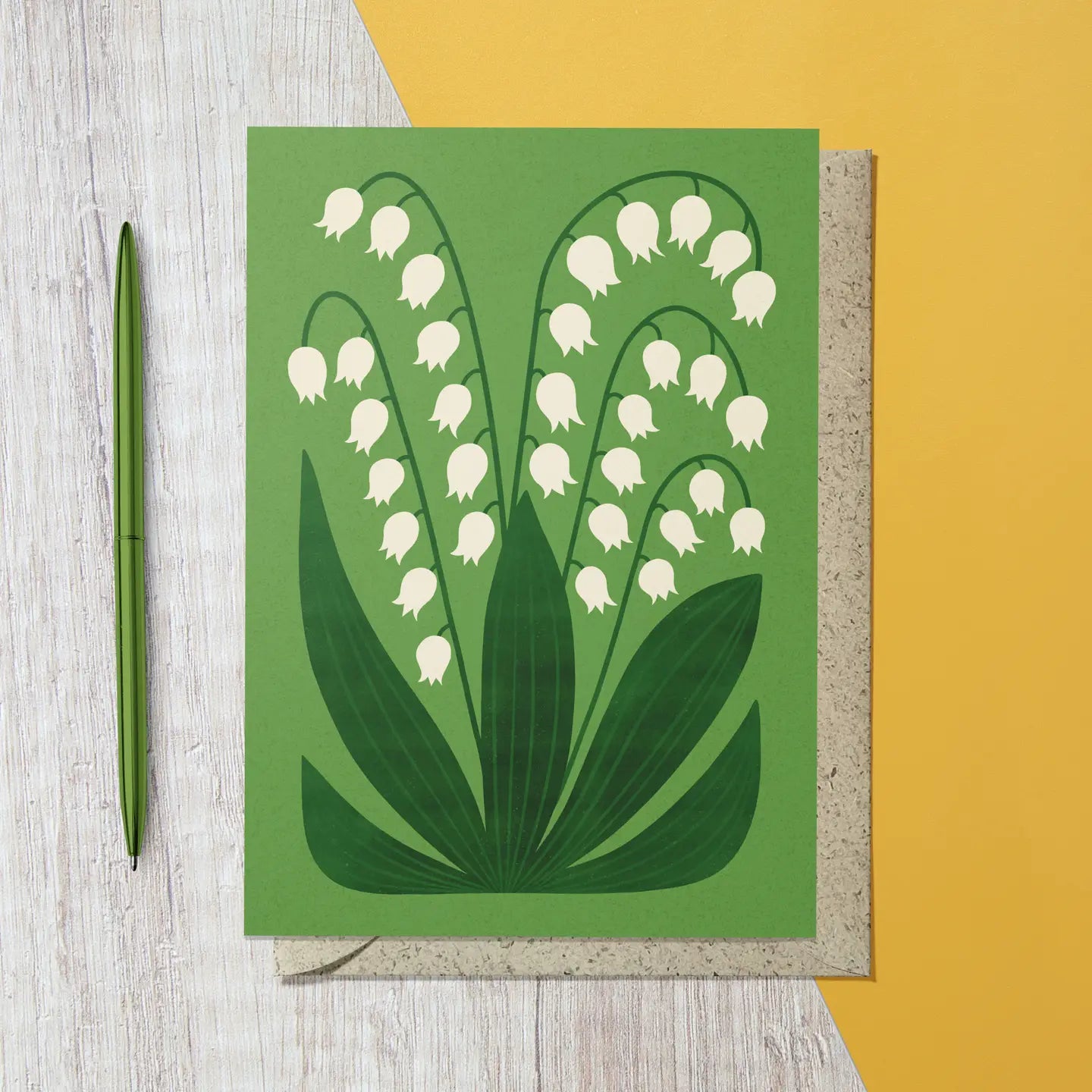Lily of the valley greetings card