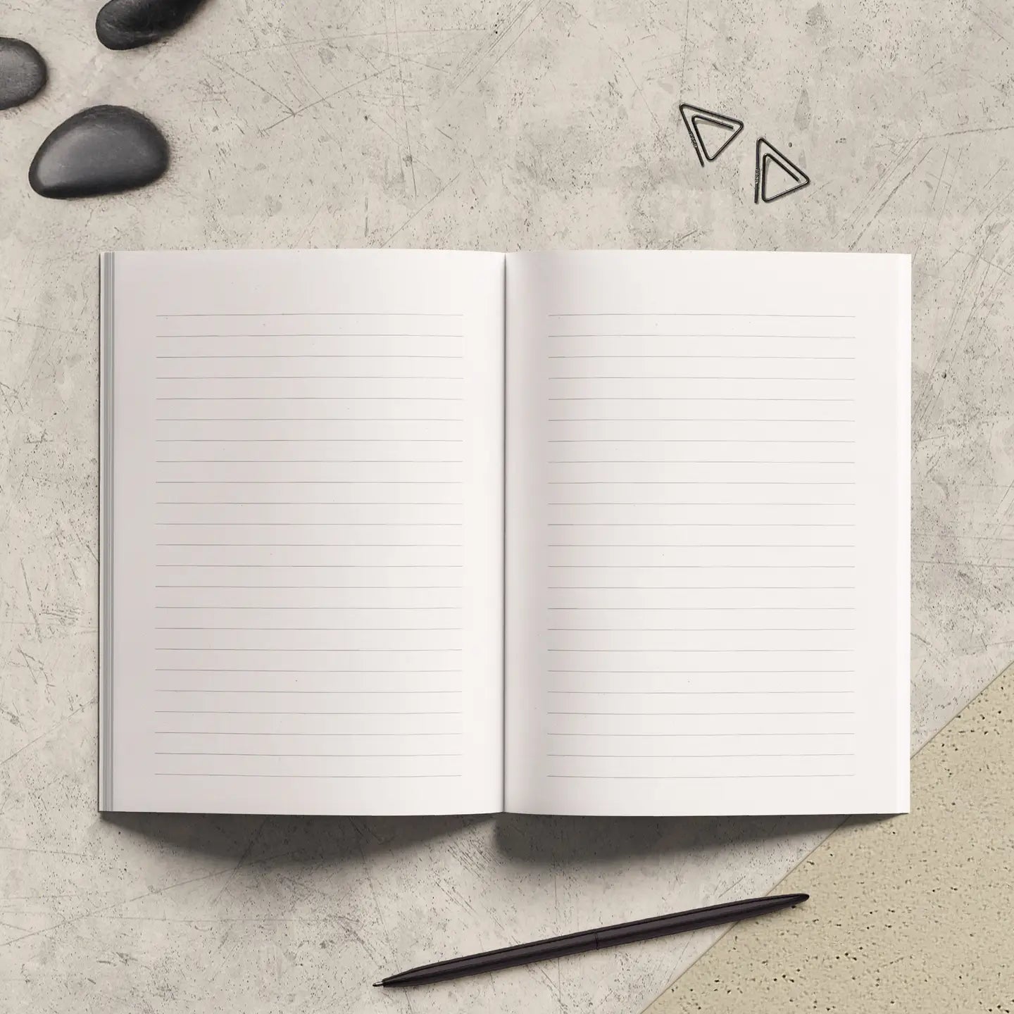 Green and turquoise waves notebook