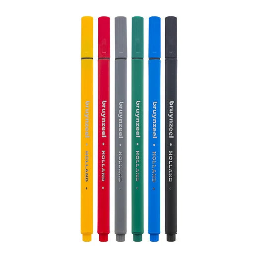 Set of 6 coloured fineliners