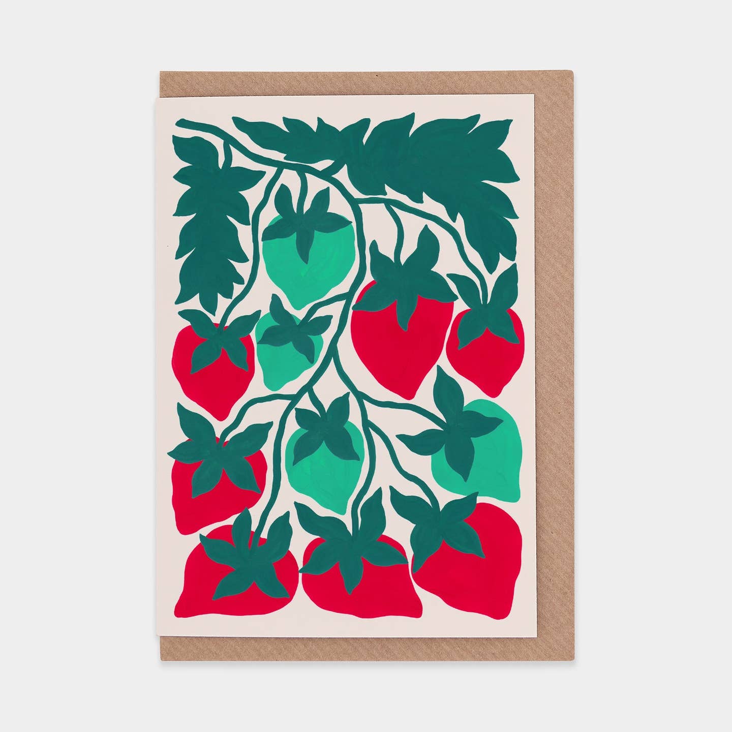 Strawberries greetings card