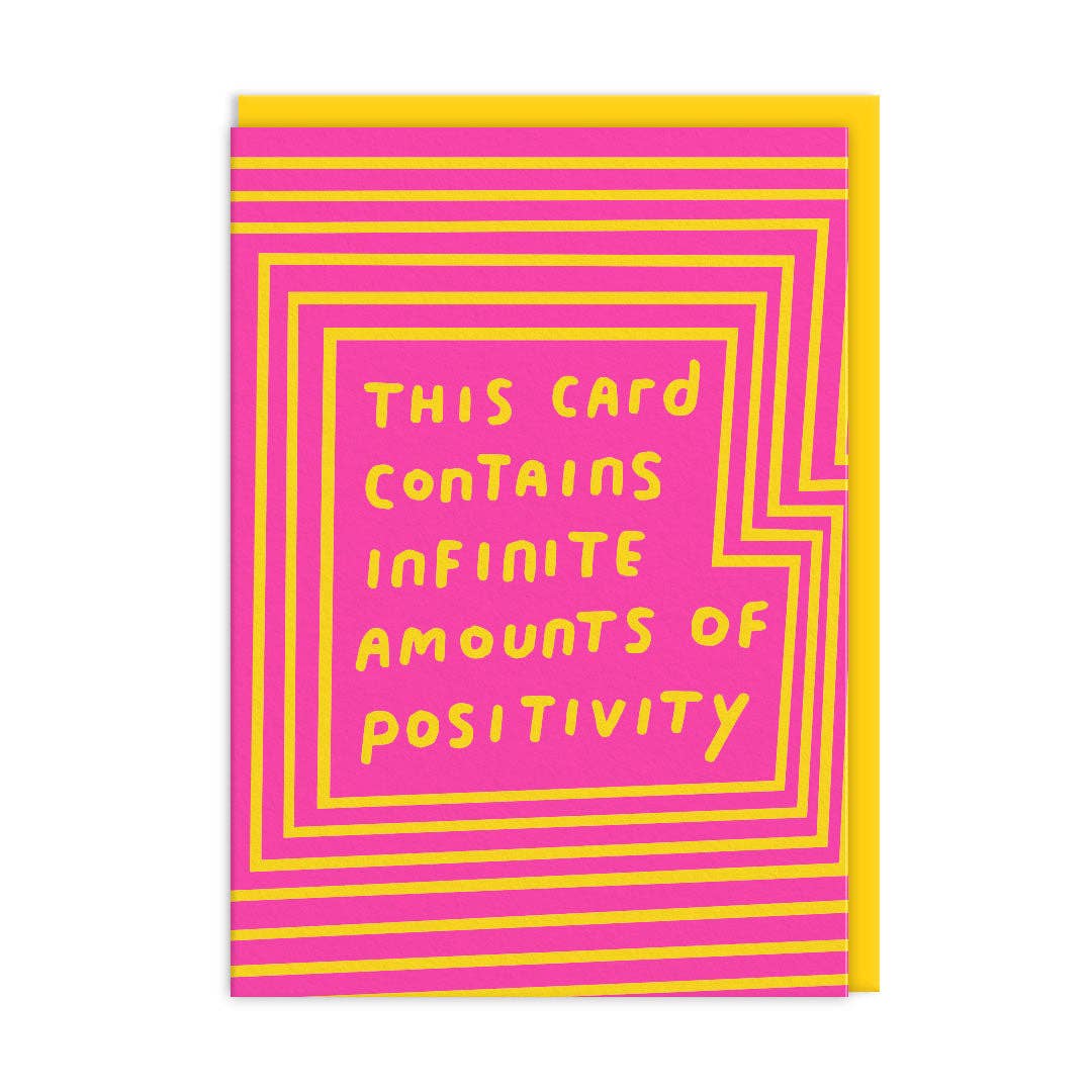 Infinite amounts of positivity card
