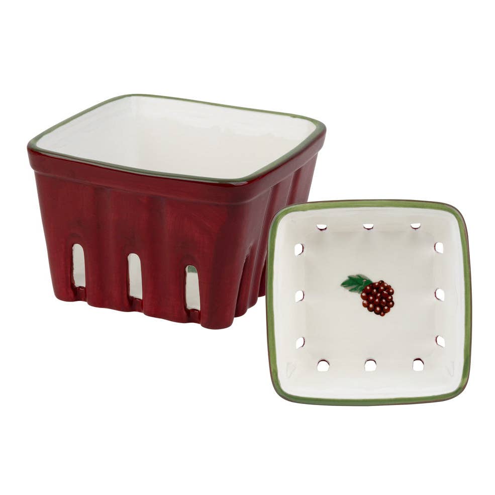 Small ceramic punnet - blackberry