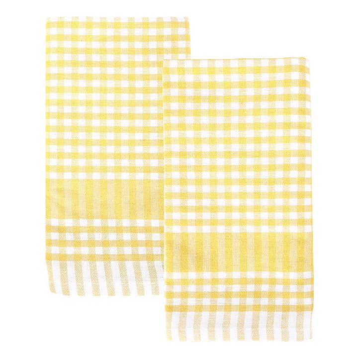 Cotton checked tea towel