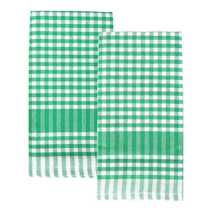 Cotton checked tea towel
