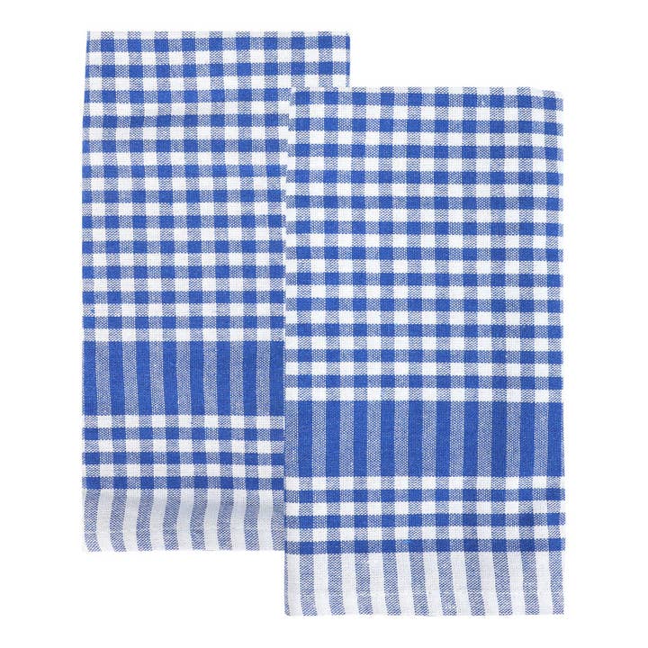 Cotton checked tea towel