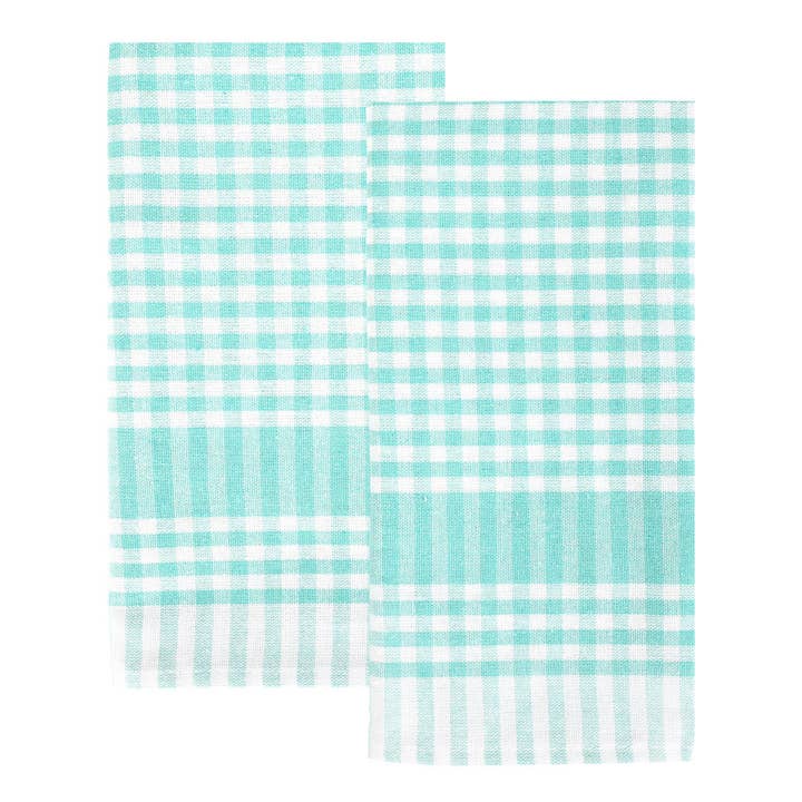 Cotton checked tea towel