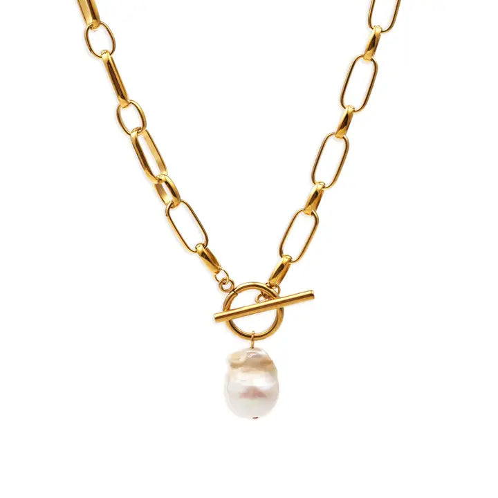 Chain necklace with pearl