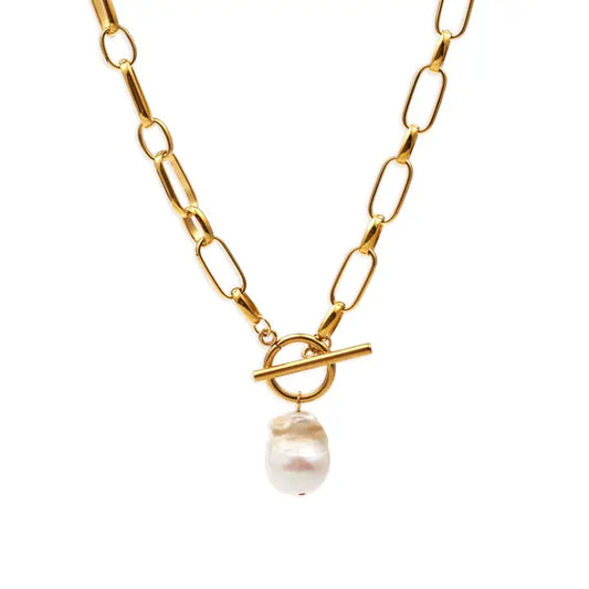 Chain necklace with pearl