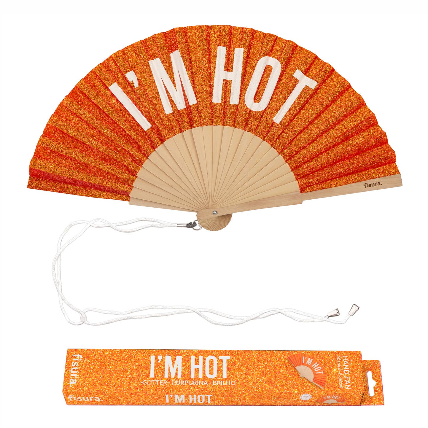 I’m hot orange glittery fan