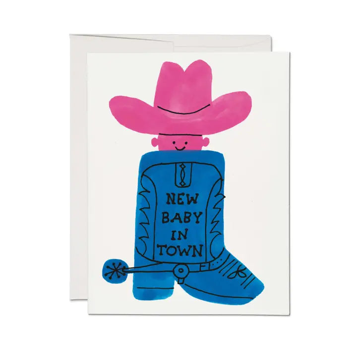 New baby in town card