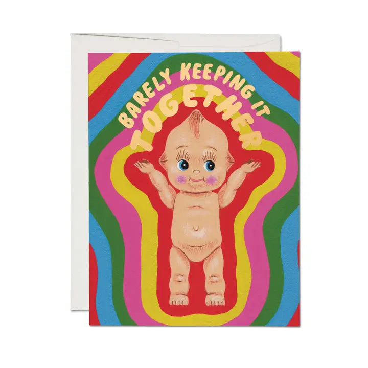 Barely keeping it together card