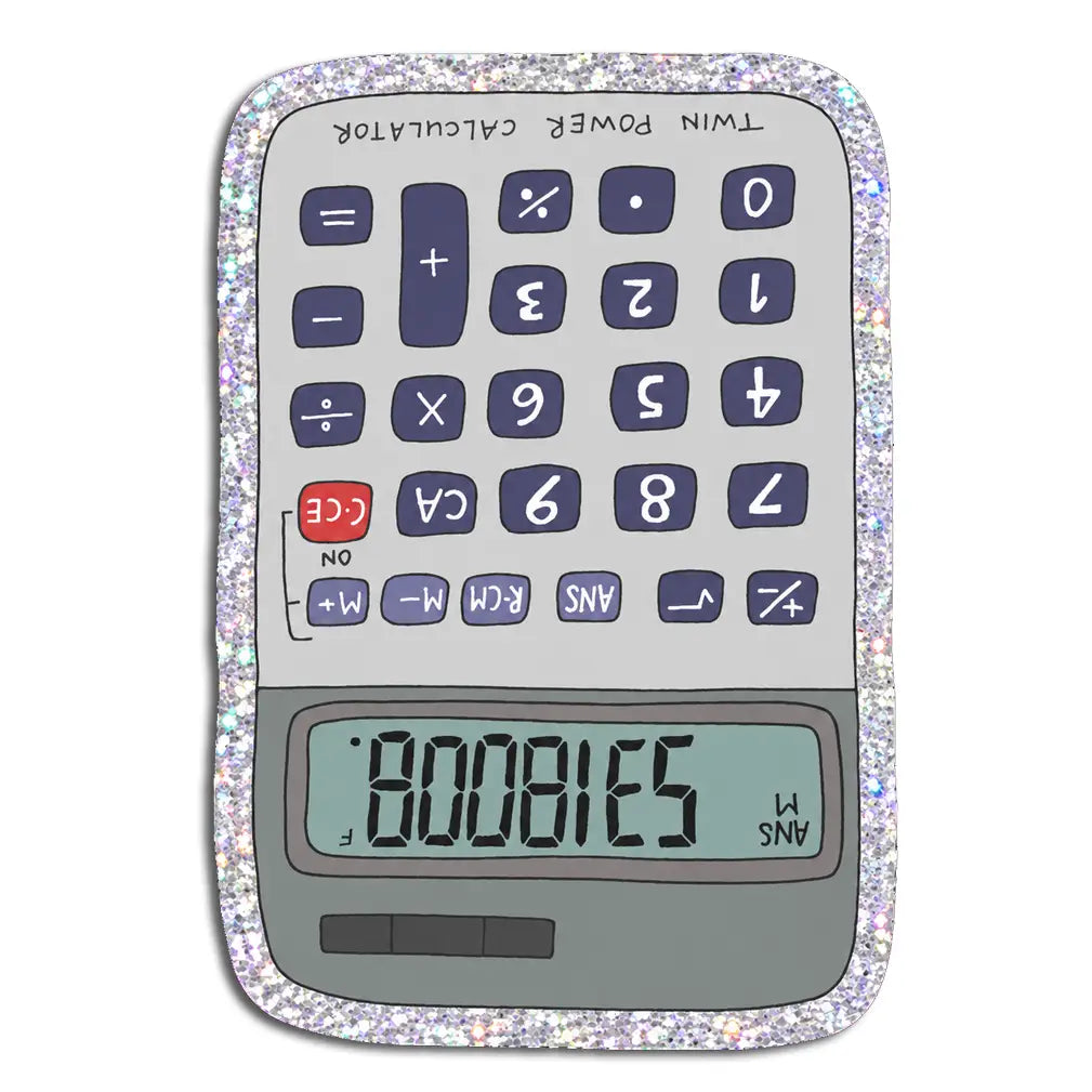 Boobies calculator sticker
