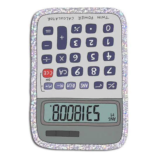 Boobies calculator sticker