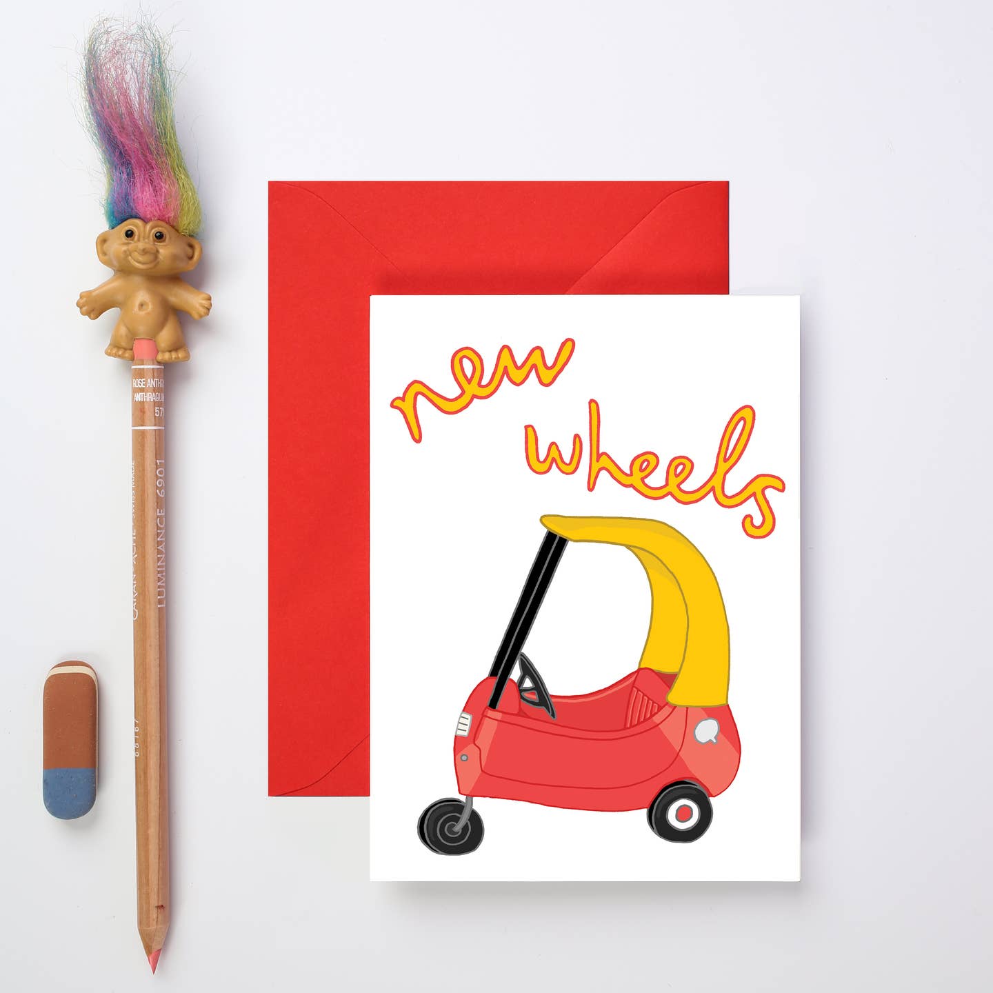 New wheels greetings card