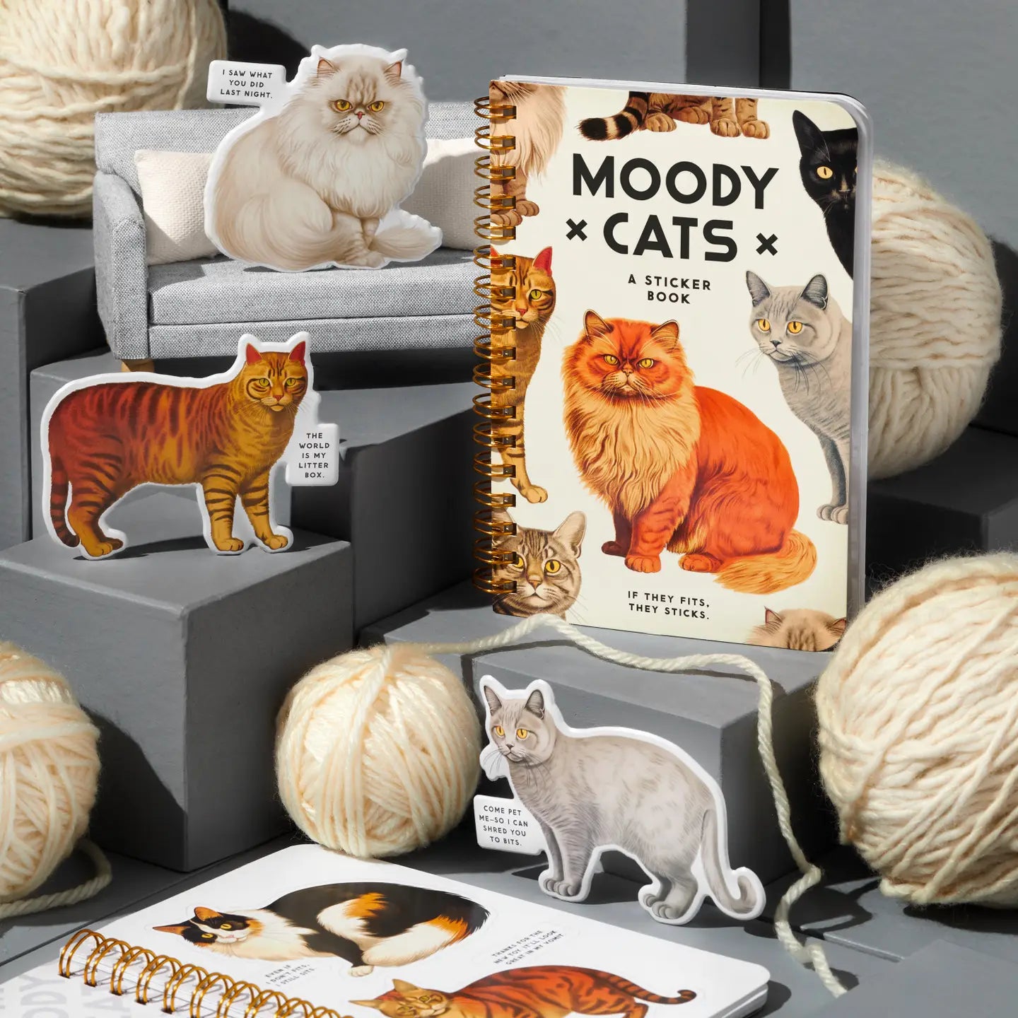 Moody cats sticker book