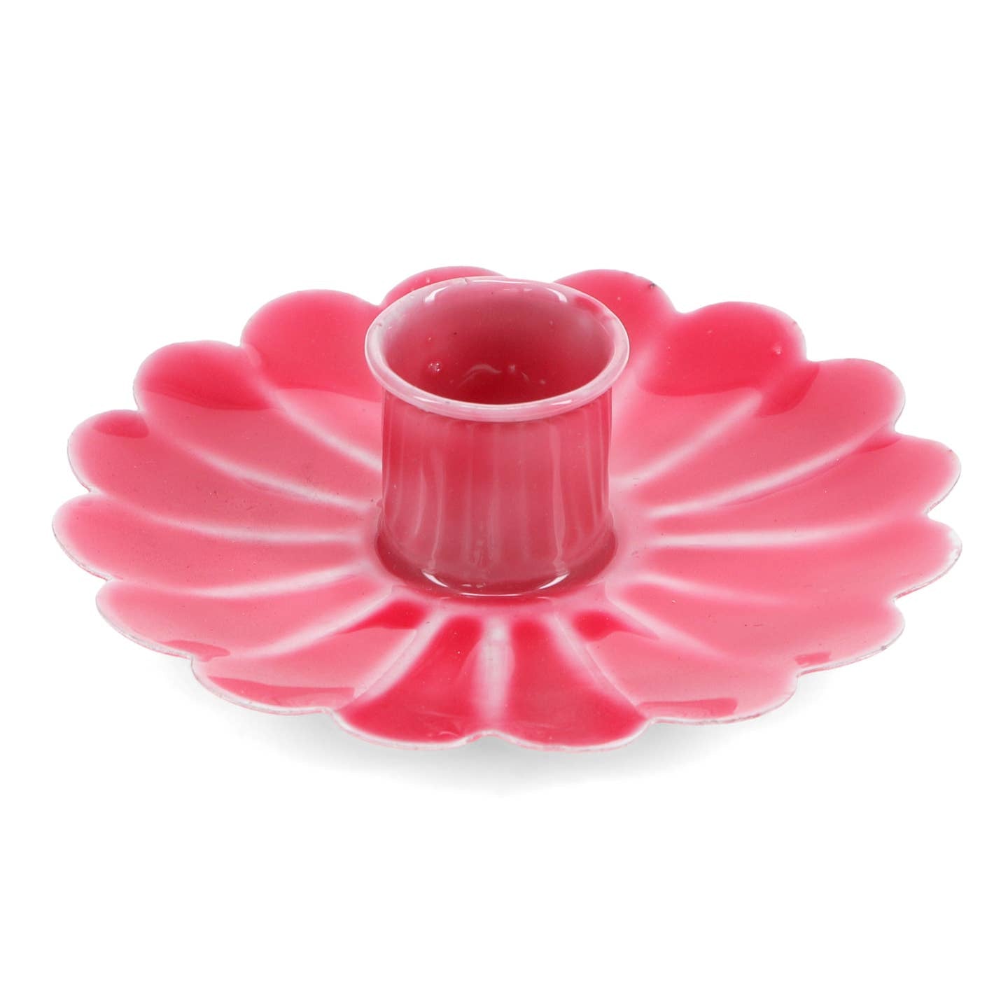 Small enamel flower candleholder