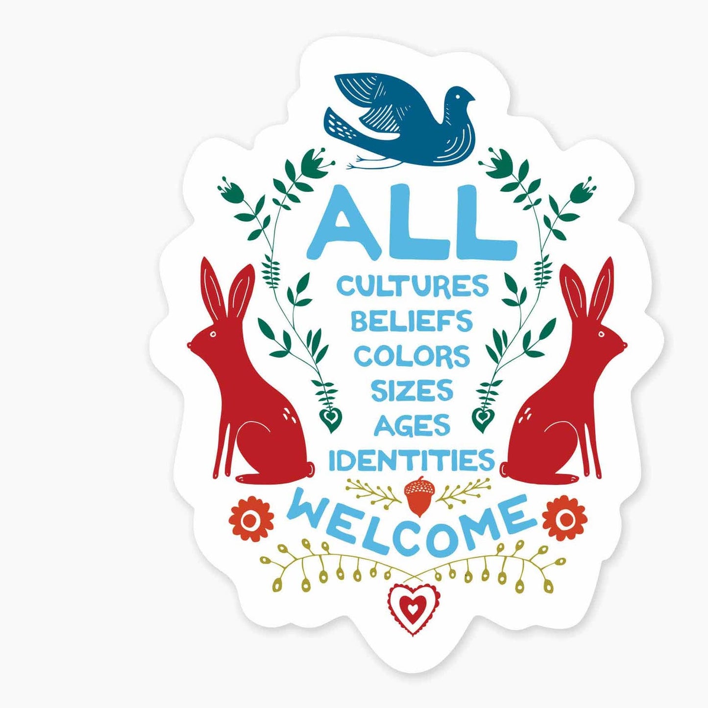 All welcome sticker