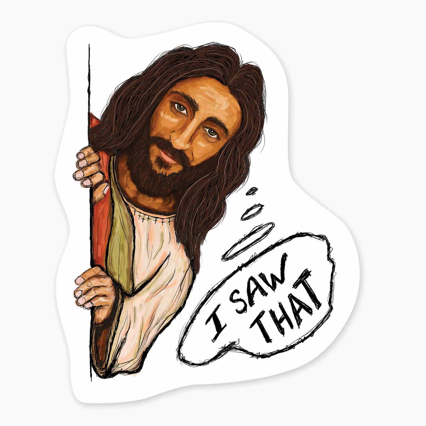 I saw that Jesus sticker