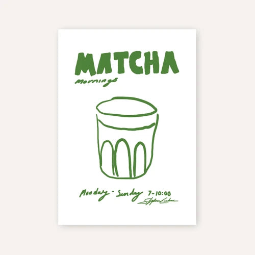 Matcha mornings A3 print